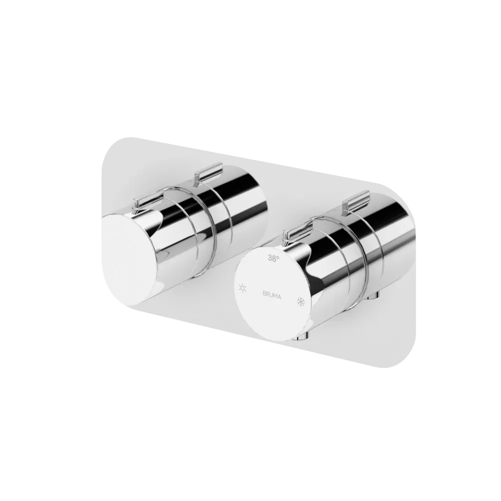 Misturadora termostática embutida horizontal, com 3 saídas